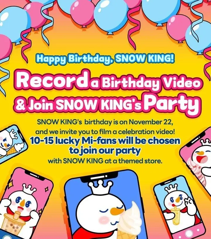 Mixue snow king birthday party